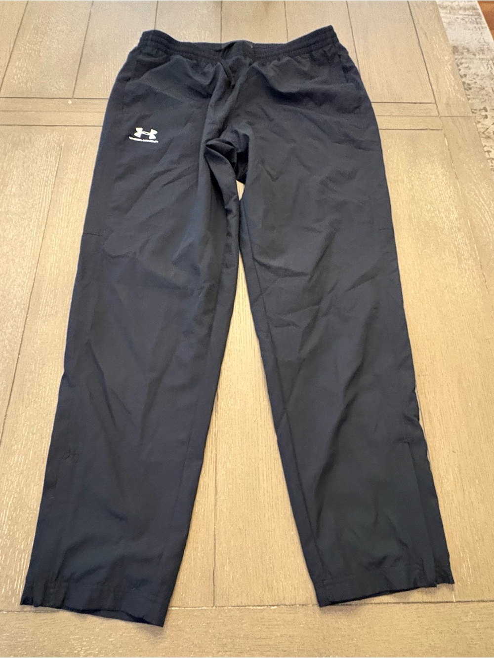 Under Armour Black Jogger Pants with White Logo - Men's Athletic Sweatpants